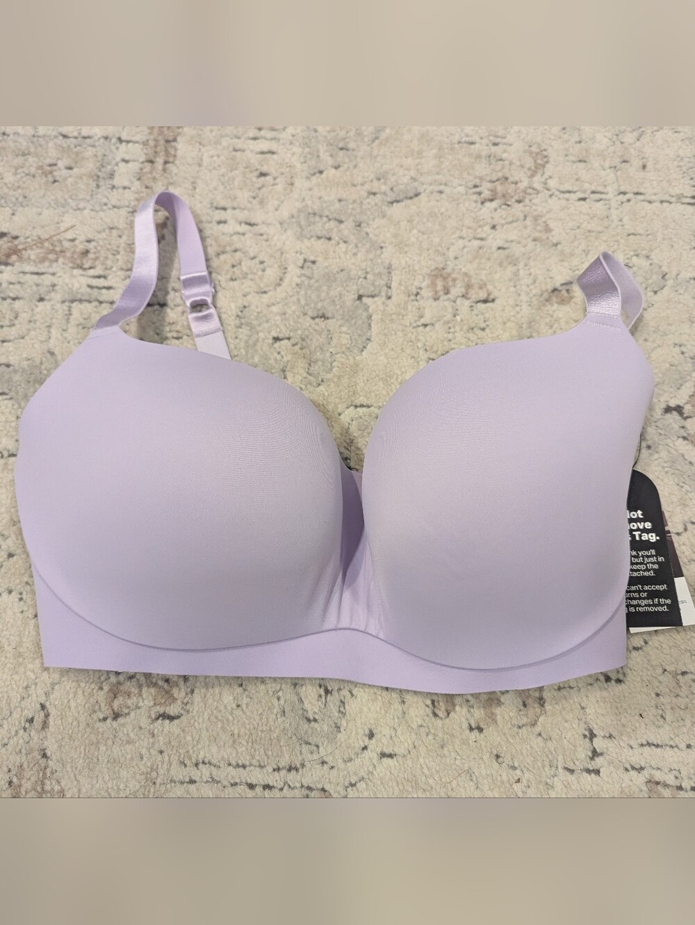 Eby Women's Lilac Wireless Balconette Bra Size MDD Comfort Minimalist NWT